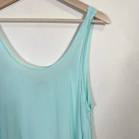 FREE PEOPLE INTIMATELY | LACE TRIM  HANDKERCHIEF HEM TANK IN MINT COLOR - Picture 5 of 15